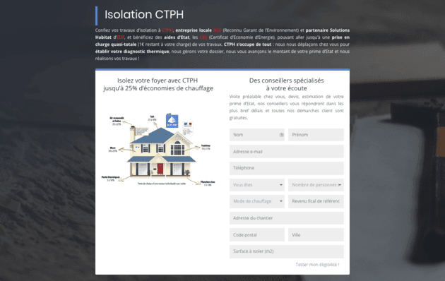 Aperçu du site internet de l'entreprise CTPH FRANCE