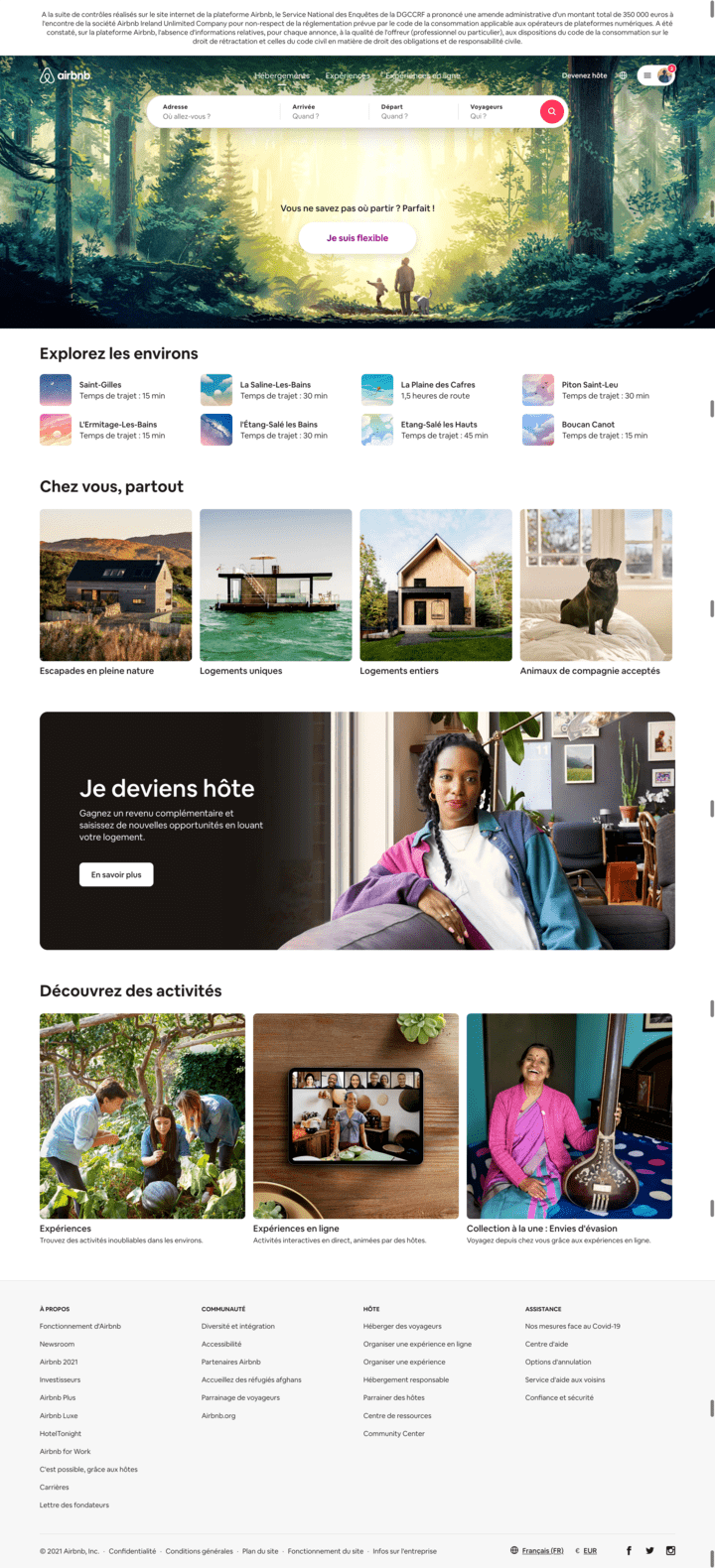 Aperçu d'un site