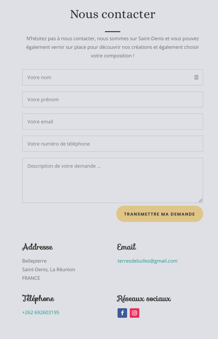 Aperçu du site internet de l'association TerresDeBulles