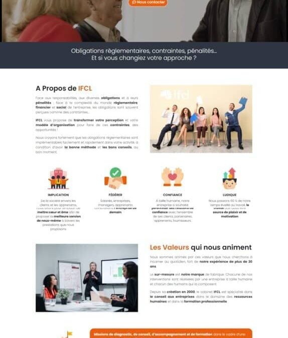 IFCL Consultants, un site vitrine sur-mesure