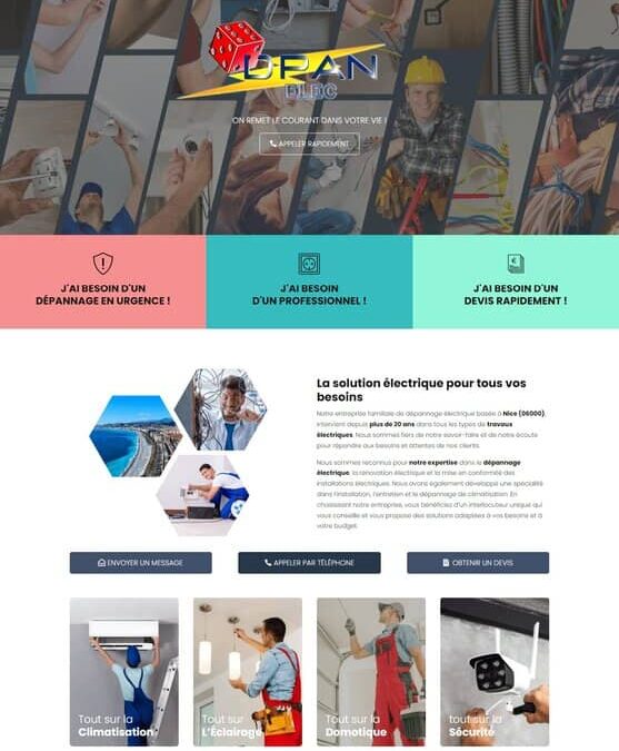 D-Pan Elec, un site vitrine sur-mesure