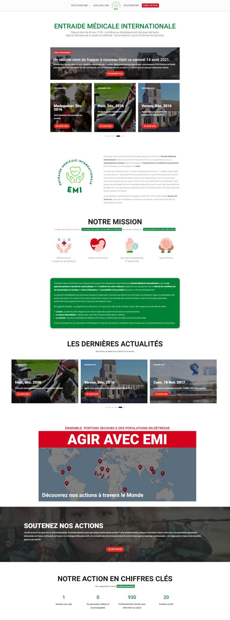 Aperçu du site internet de Terres de Bulles