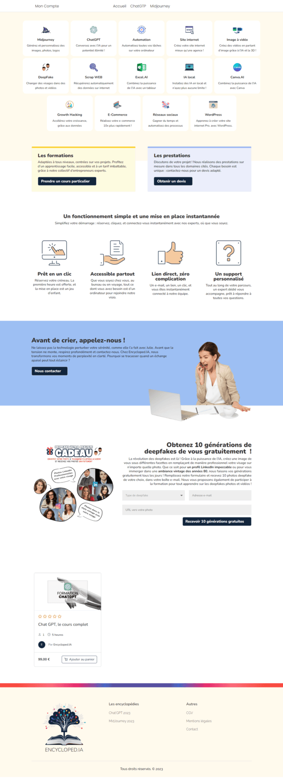 Aperçu du site internet de Énergies Éolienne Solidaire